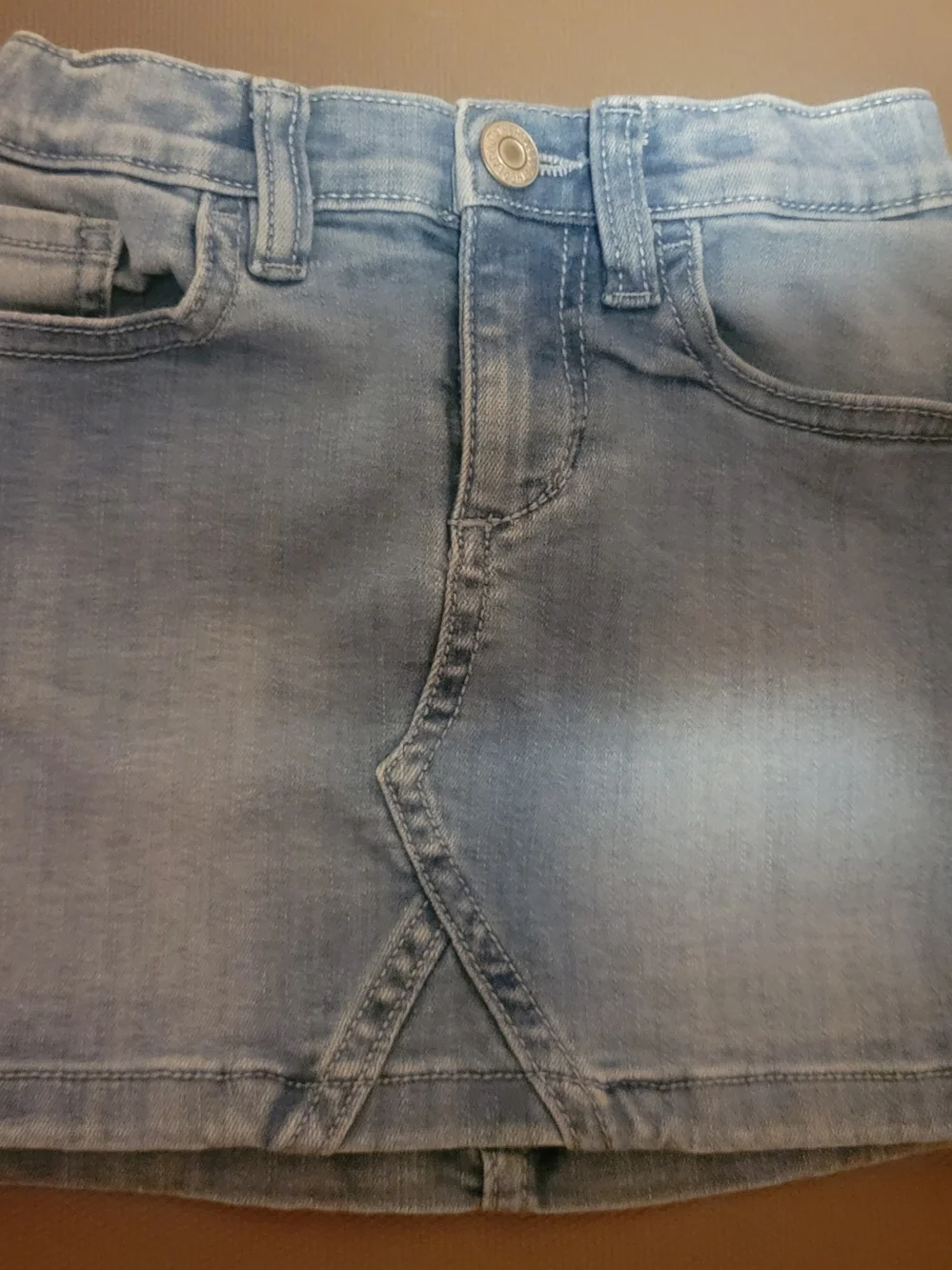 Girls' Light Wash Denim Skirt -